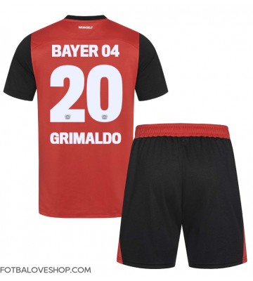 Bayer Leverkusen Alejandro Grimaldo #20 Dětské Domácí Dres 2024-25 Krátký Rukáv (+ trenýrky)